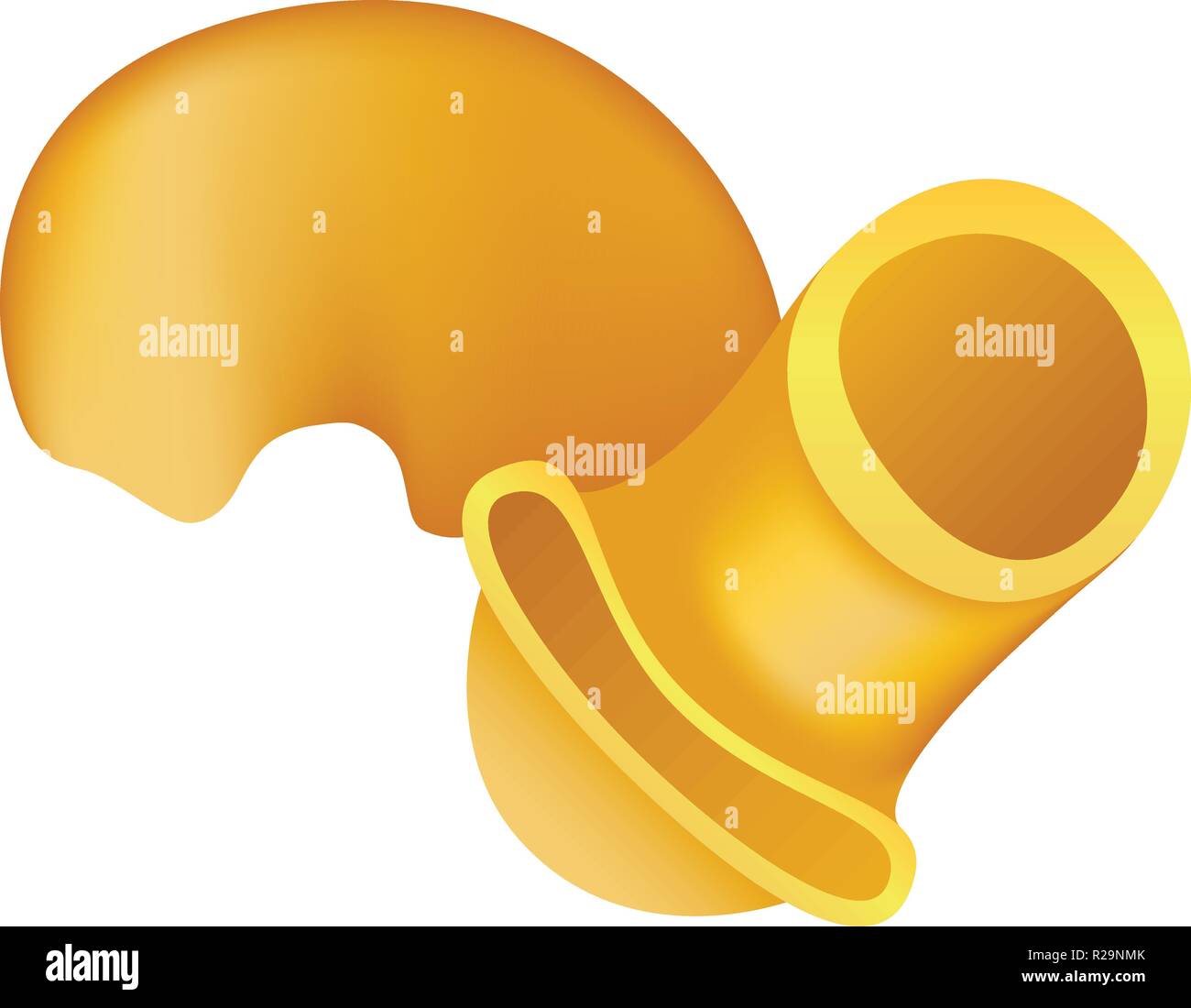 Pipe rigate pasta icon. Realistic illustration of pipe rigate pasta ...