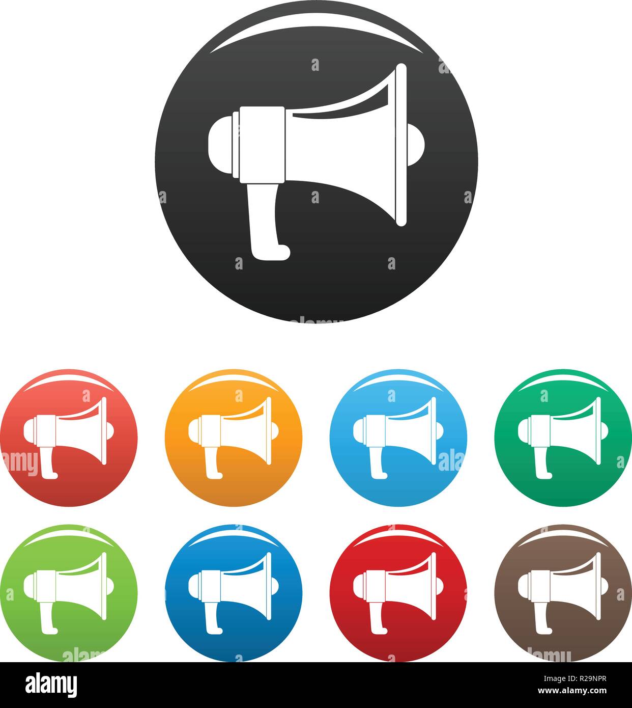 One megaphone icon. Simple illustration of one megaphone vector icons ...