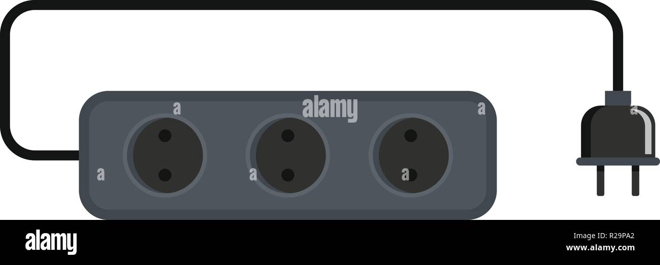 Power outlet icon. Flat illustration of power outlet vector icon for ...