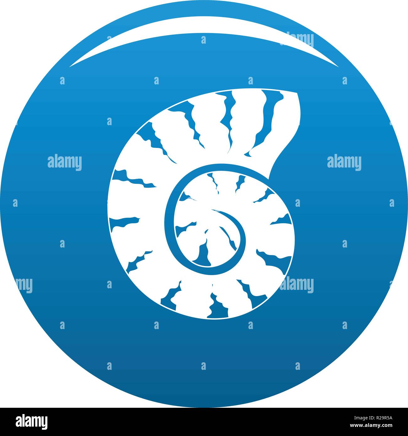Striped shell icon. Simple illustration of striped shell vector icon ...