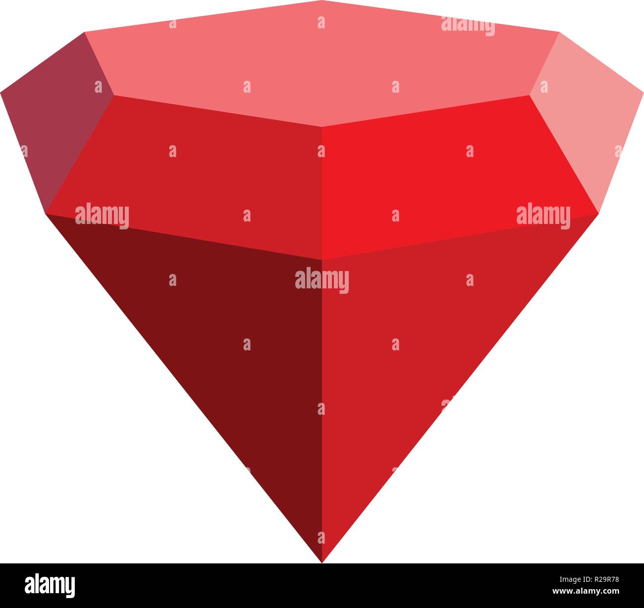 Triangular diamond icon. Flat illustration of triangular diamond vector ...