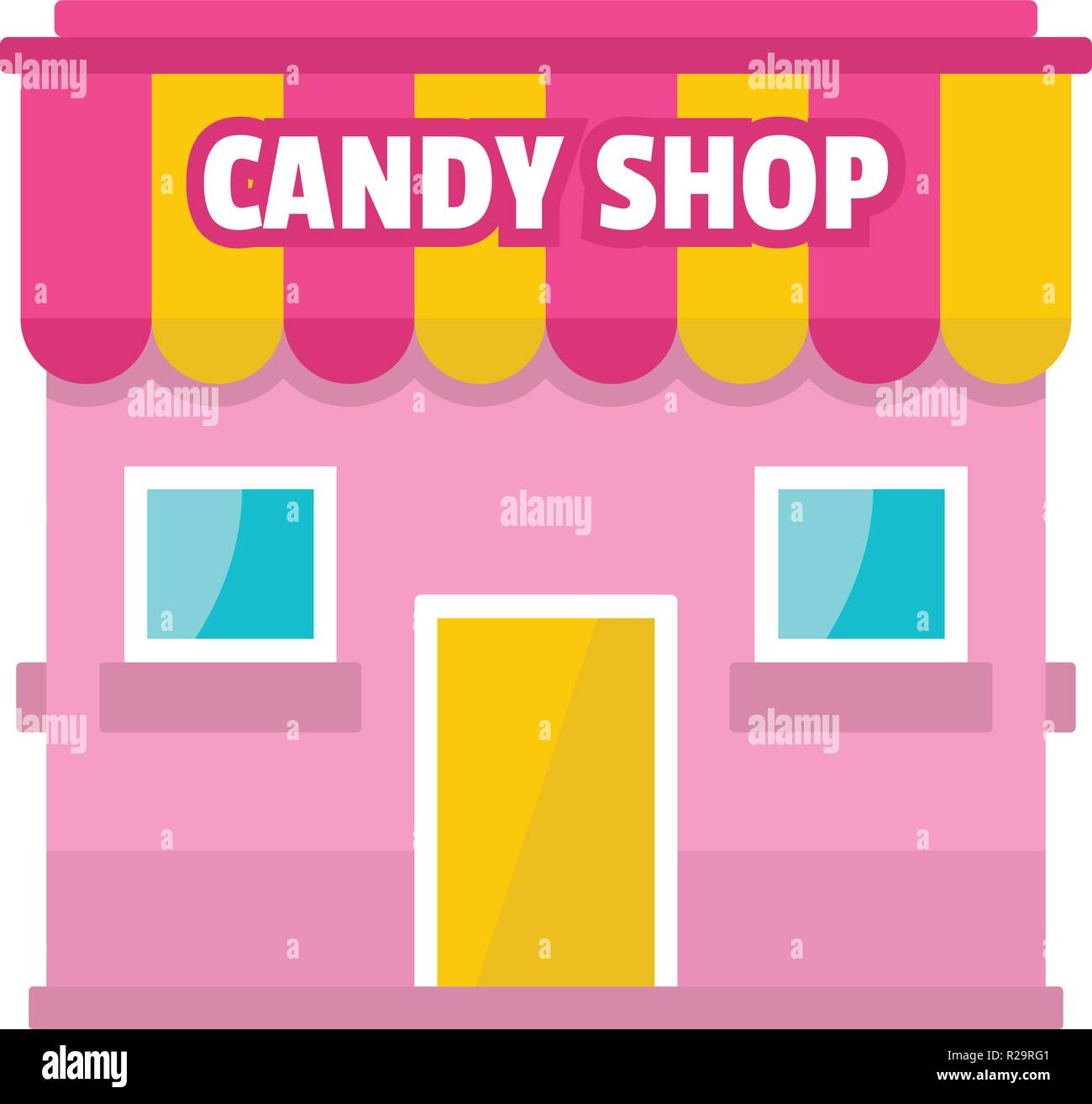 Candy shop icon. Flat illustration of candy shop vector icon for web ...