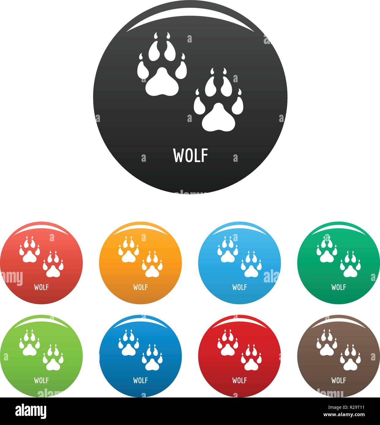 Black wolf walking Stock Vector Images - Alamy