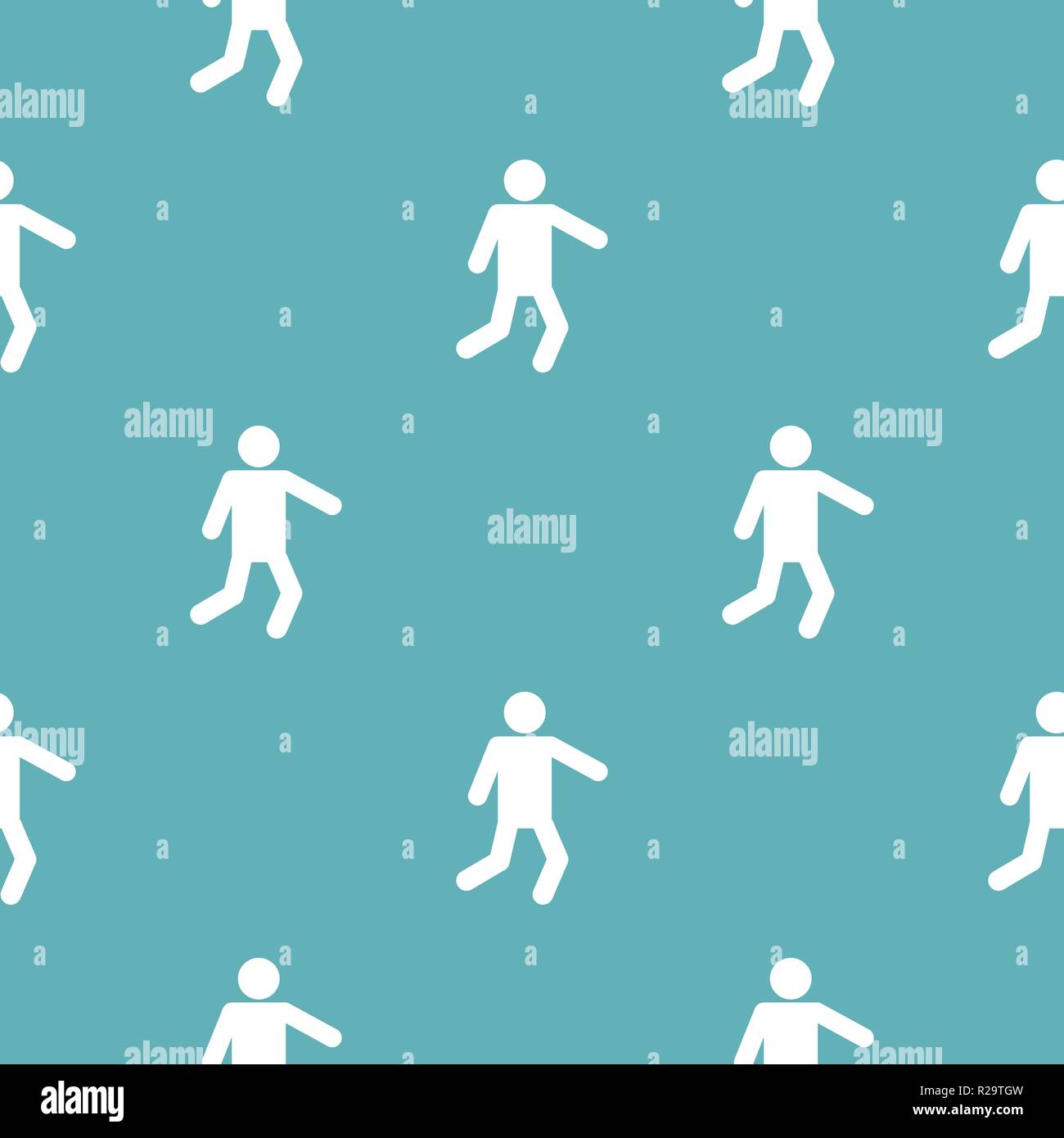 Stick figure stickman pattern vector seamless repeating for any web design Stock Vector