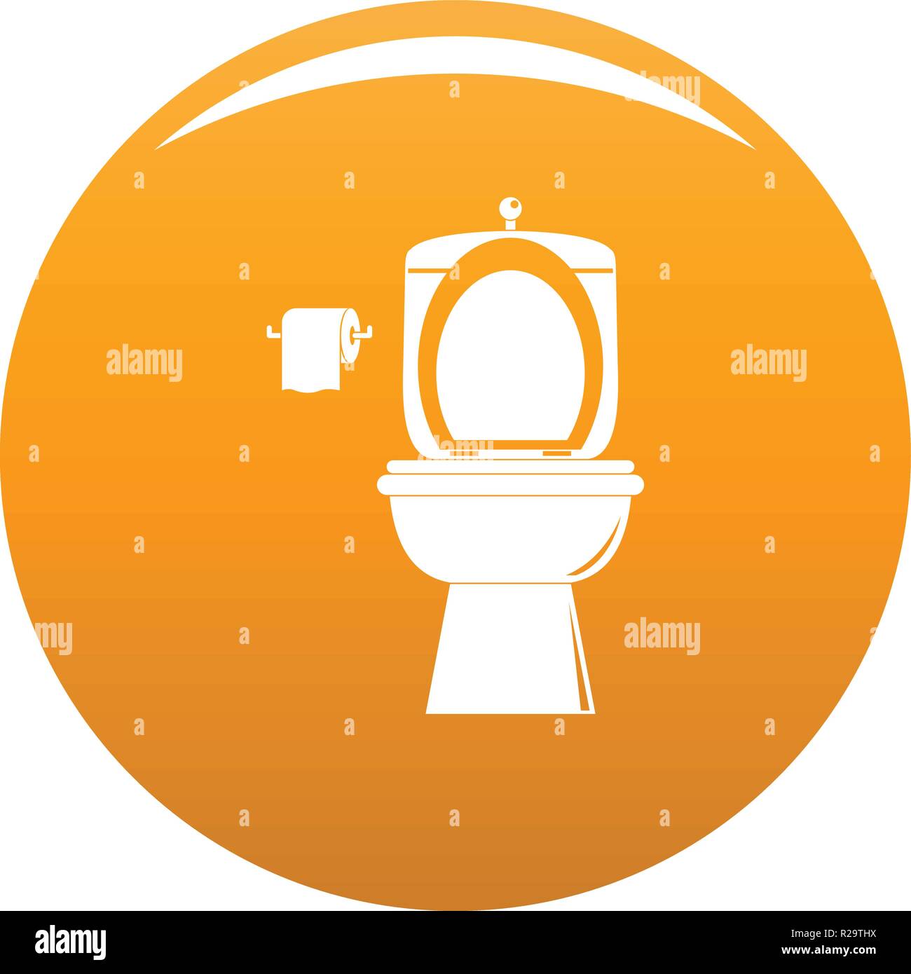 Ceramic toilet icon. Simple illustration of ceramic toilet vector icon
