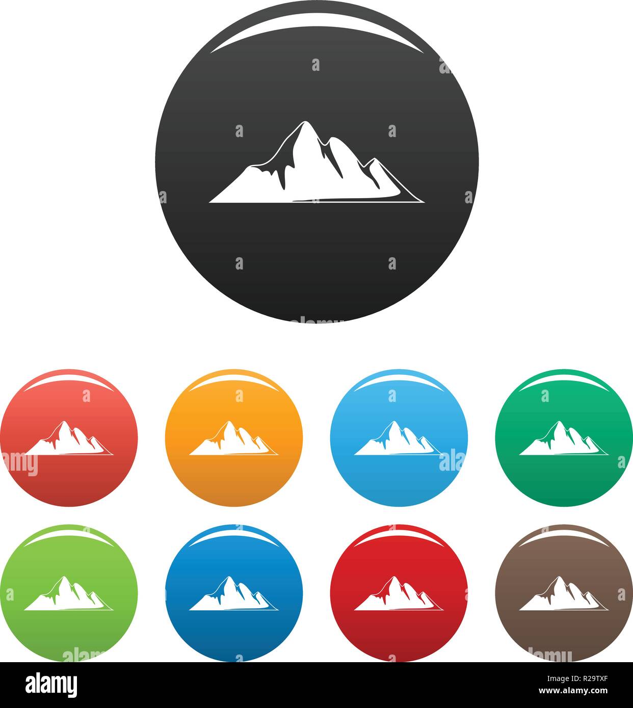 Mountain adventure icon. Simple illustration of mountain adventure ...