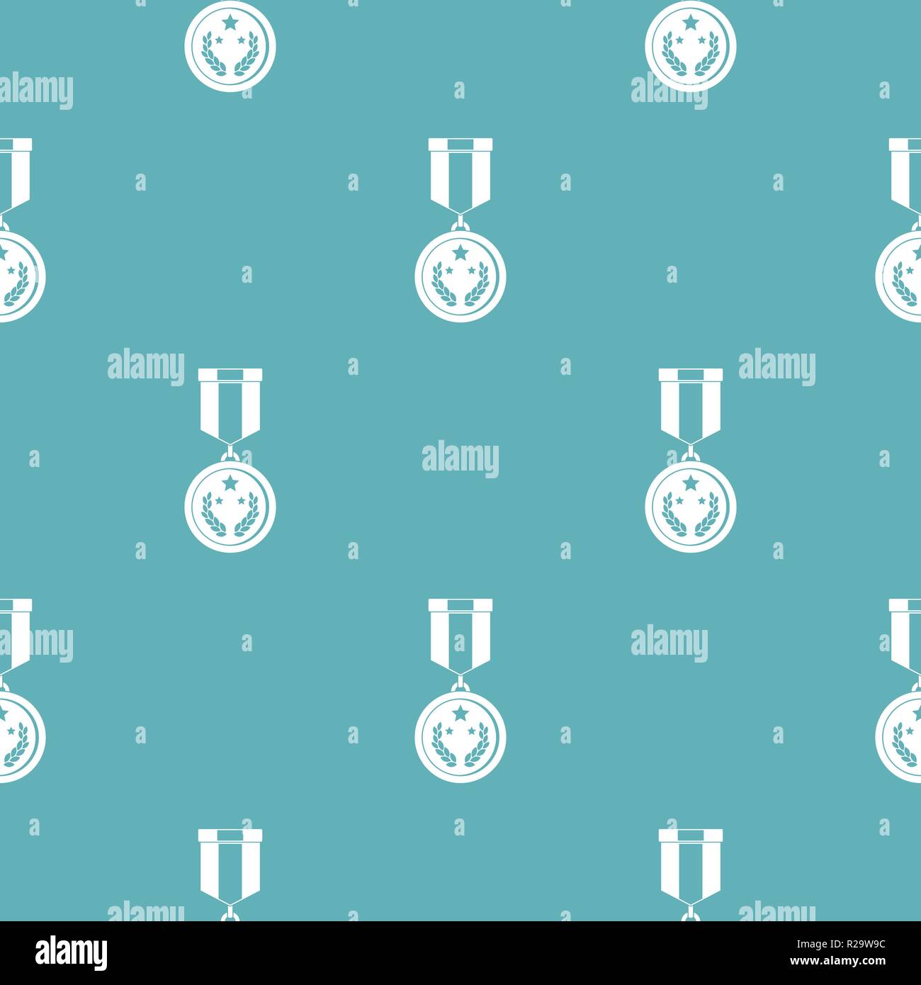 Medal pattern vector seamless repeating for any web design Stock Vector
