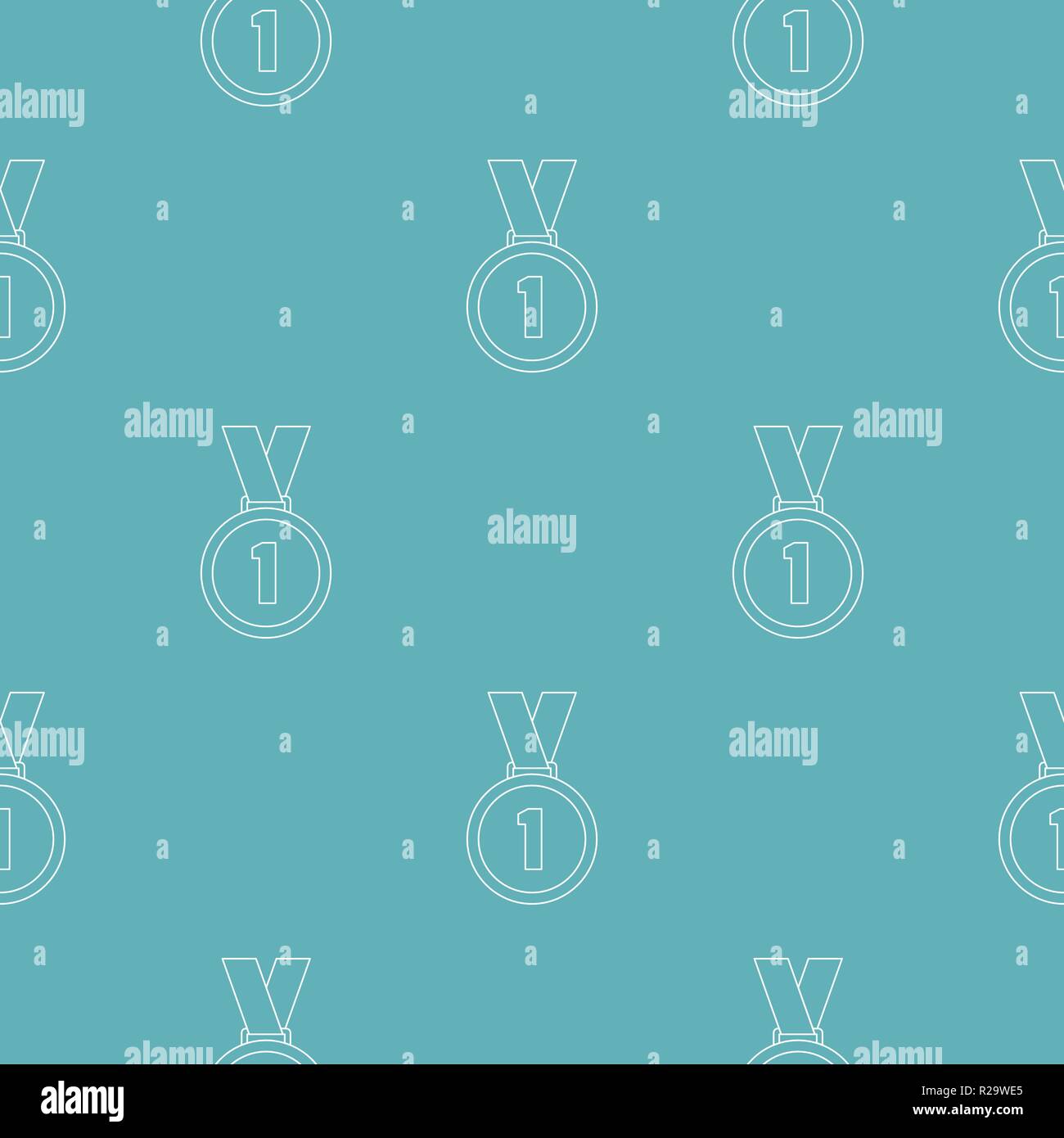 Medal pattern vector seamless repeating for any web design Stock Vector