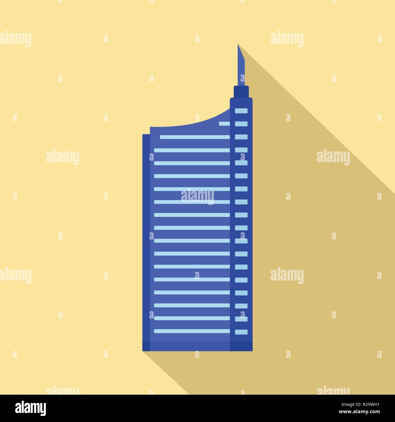 Sky building icon. Flat illustration of sky building vector icon for ...