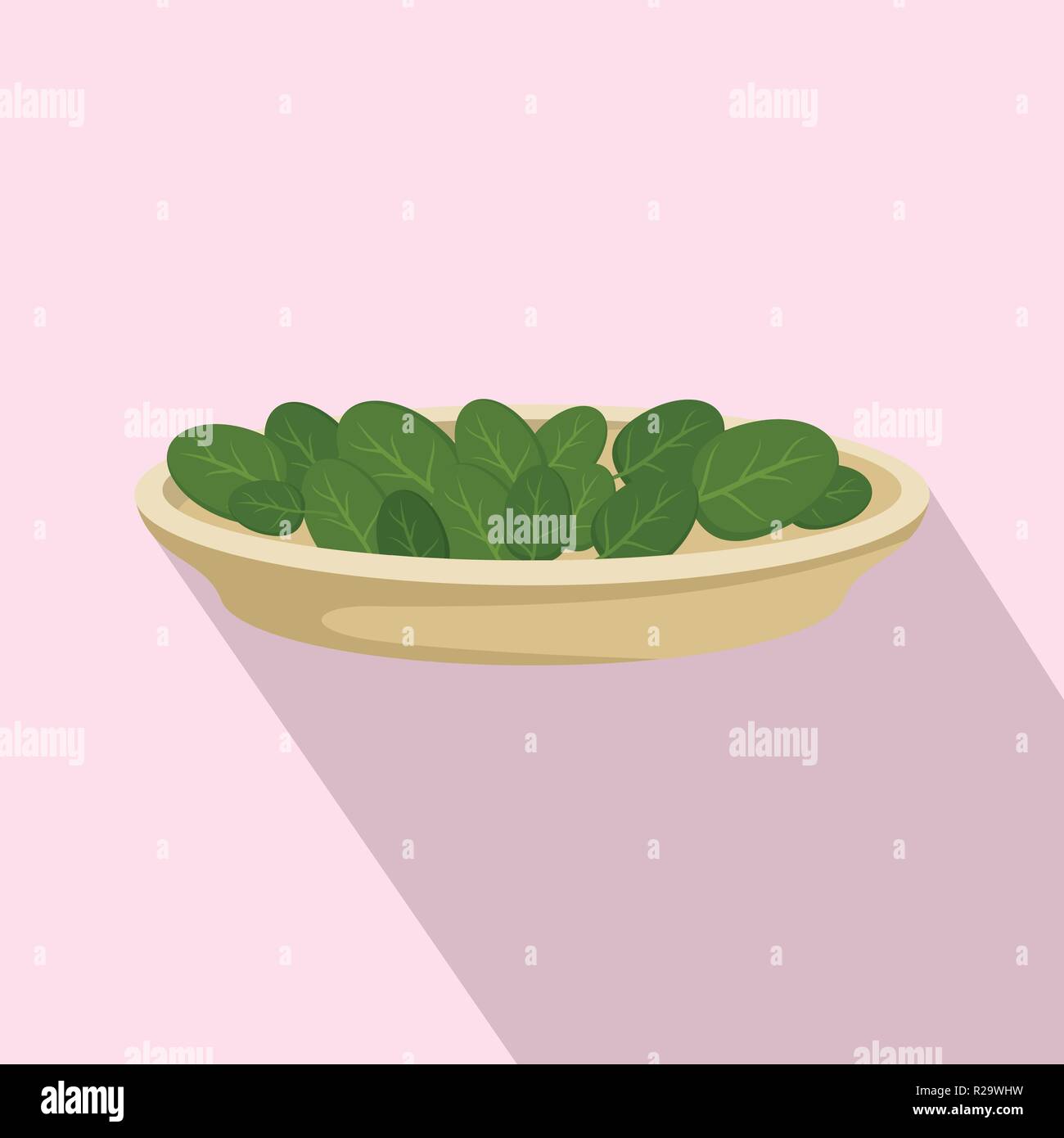 Spinach leaves icon. Flat illustration of spinach leaves vector icon ...