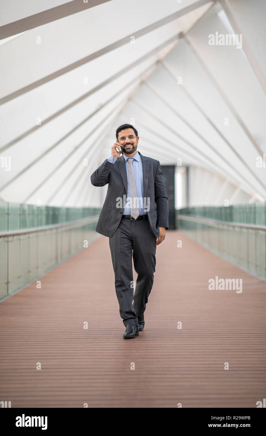 arab businessman  on a phone Stock Photo