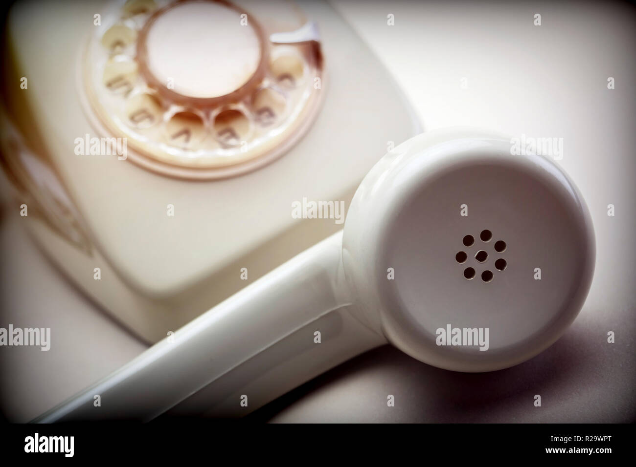 Vintage phone of years 60, conceptual image Stock Photo