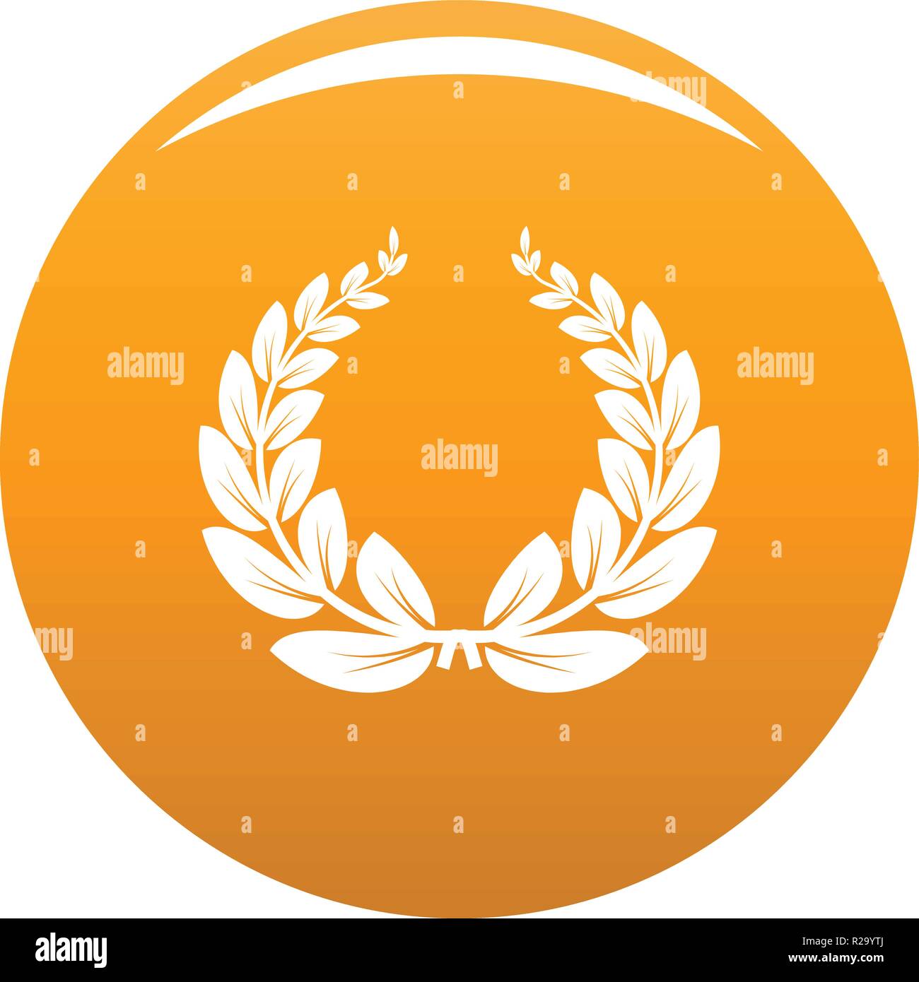 Leaf wreath icon. Simple illustration of leaf wreath vector icon for ...
