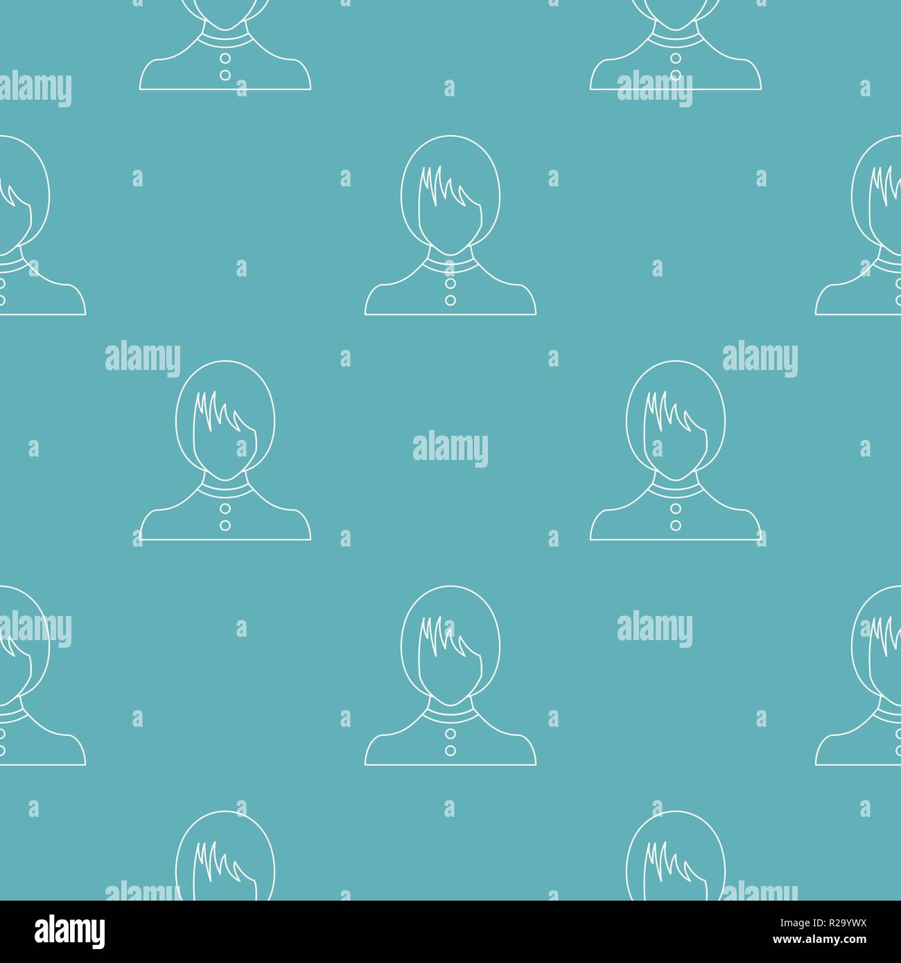 New female avatar pattern vector seamless repeating for any web design ...