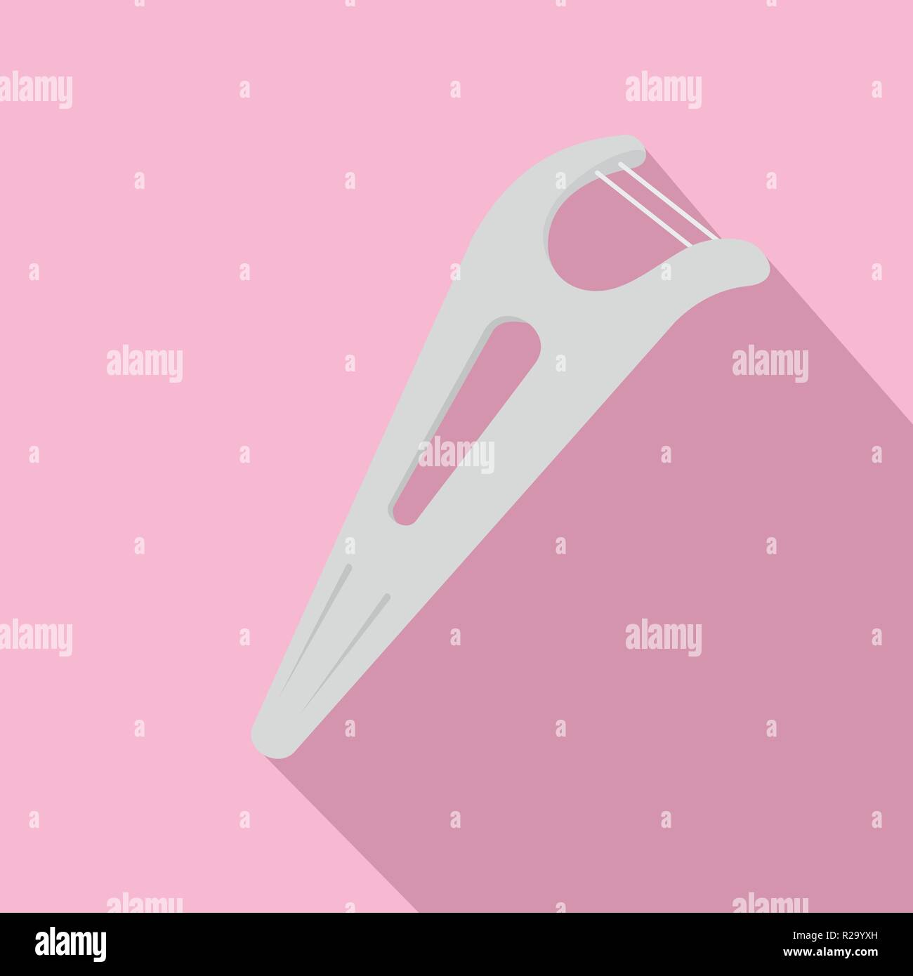 Dental floss icon. Flat illustration of dental floss vector icon for