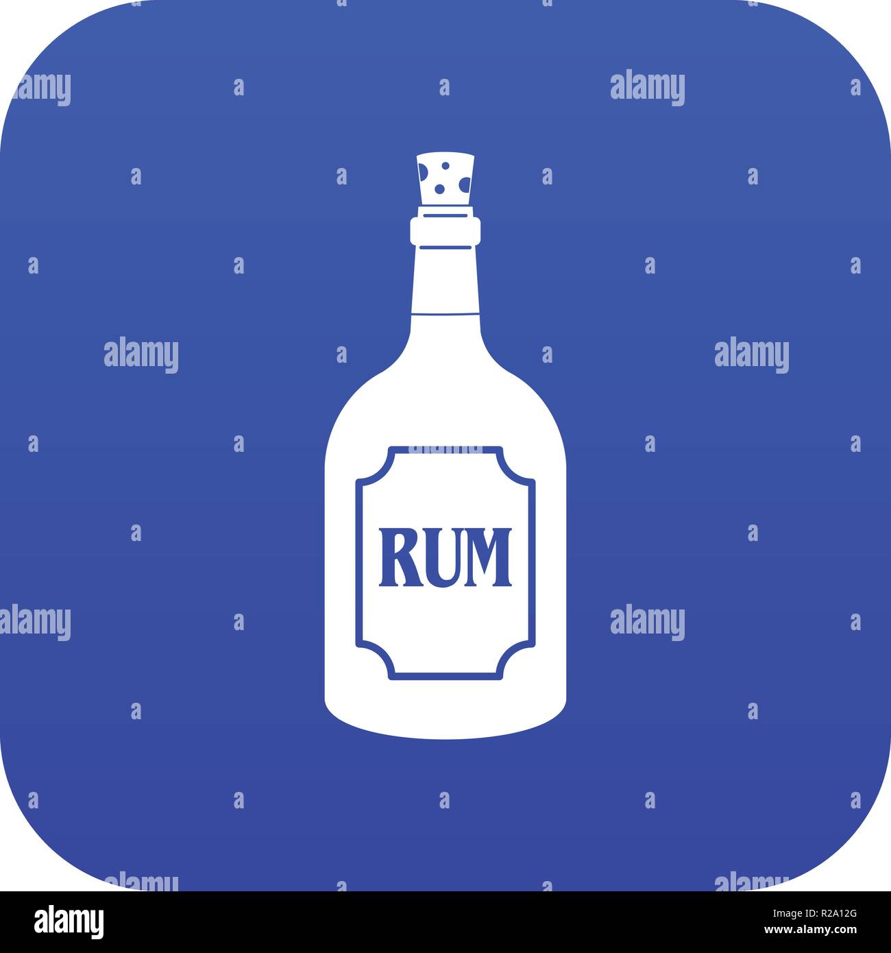Rum icon digital blue Stock Vector Image & Art - Alamy