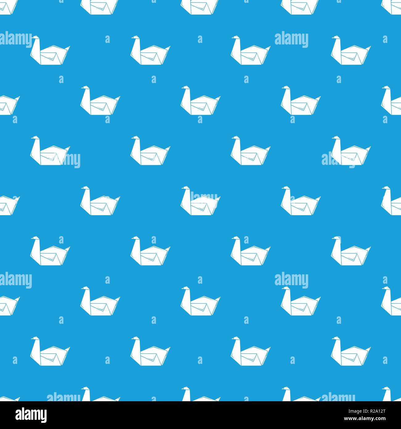 Origami swan pattern vector seamless blue Stock Vector Image & Art - Alamy