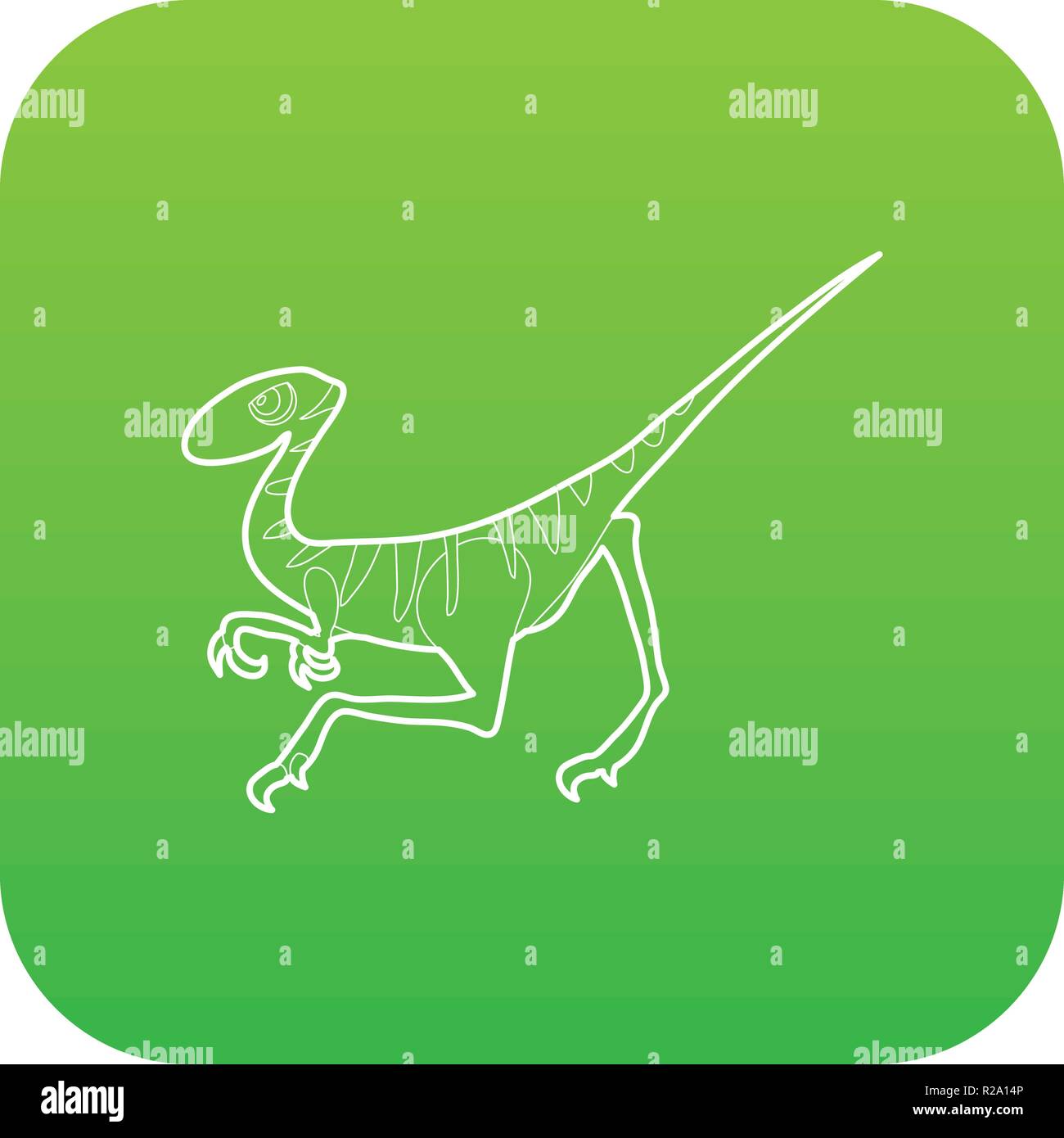 Velociraptor icon green vector Stock Vector Image & Art - Alamy