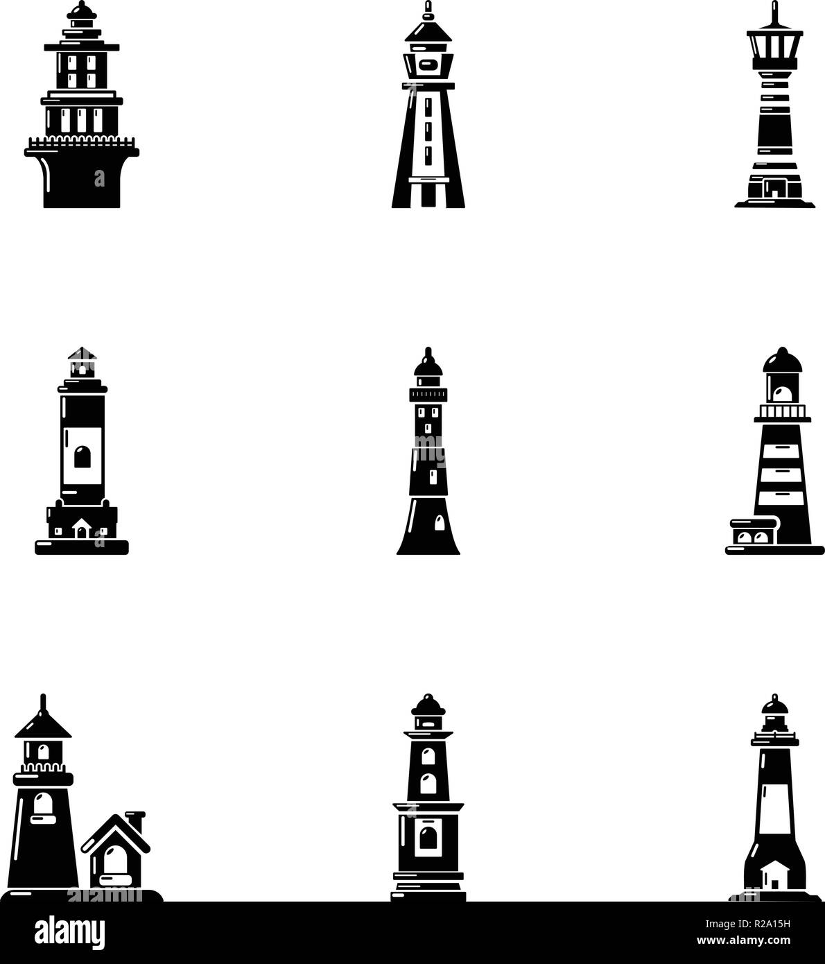 Navigation sign icons set, simple style Stock Vector Image & Art - Alamy