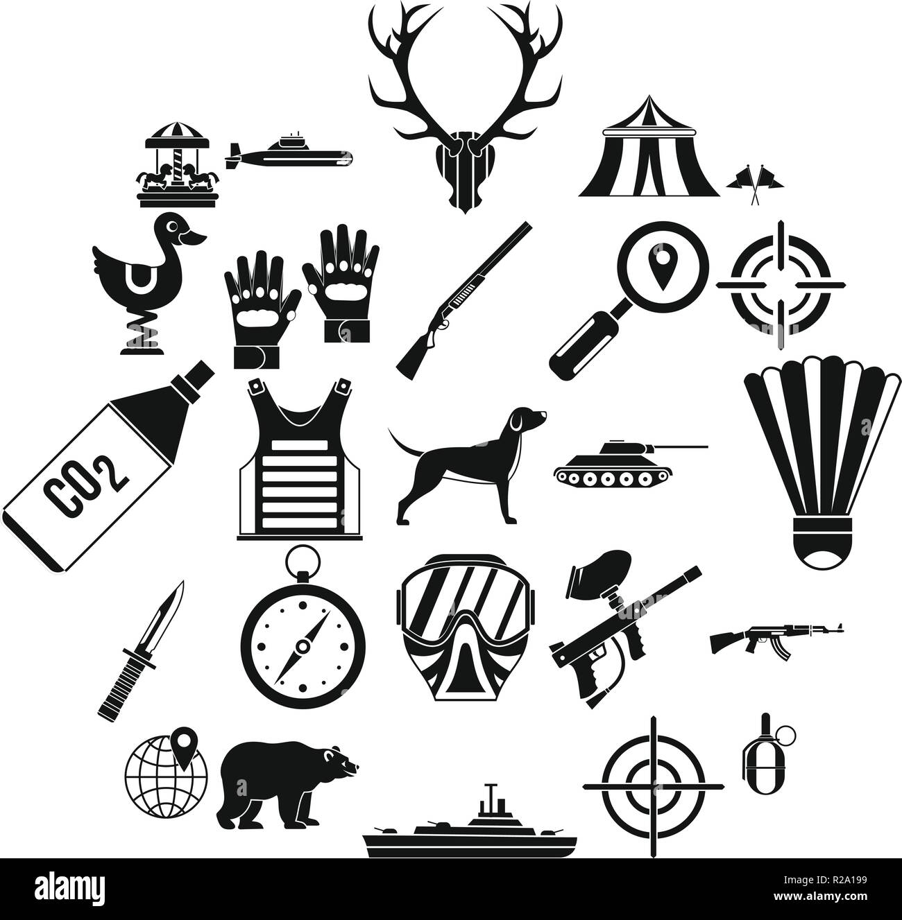 Purpose icons set, simple style Stock Vector Image & Art Alamy