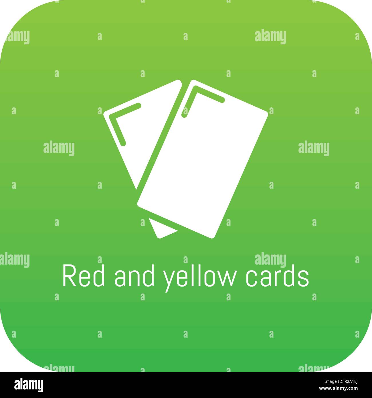 Red yellow card icon green vector Stock Vector Image & Art Alamy