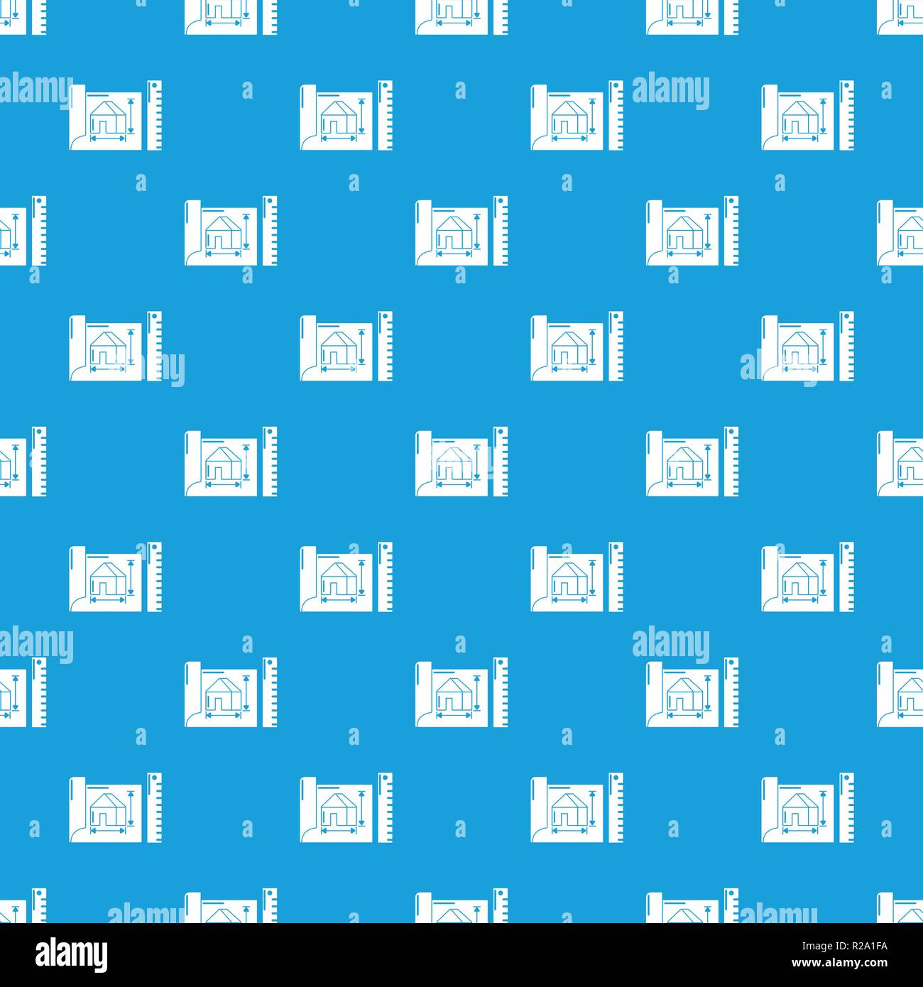 House plan pattern vector seamless blue Stock Vector Image & Art - Alamy