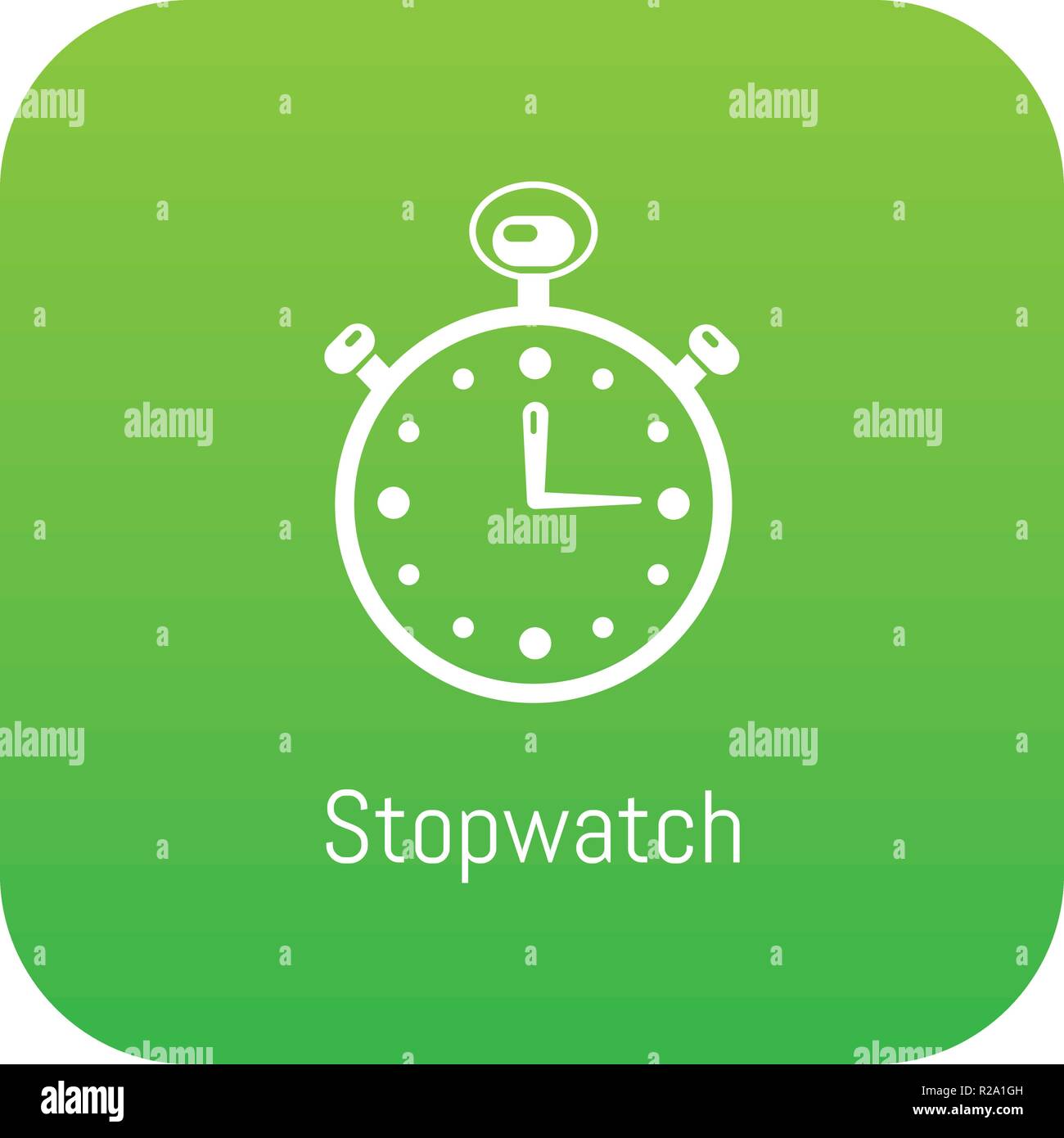 Stopwatch icon green vector Stock Vector Image & Art Alamy
