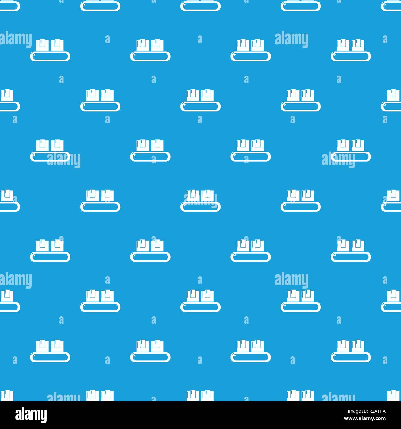 Airport tape pattern vector seamless blue Stock Vector