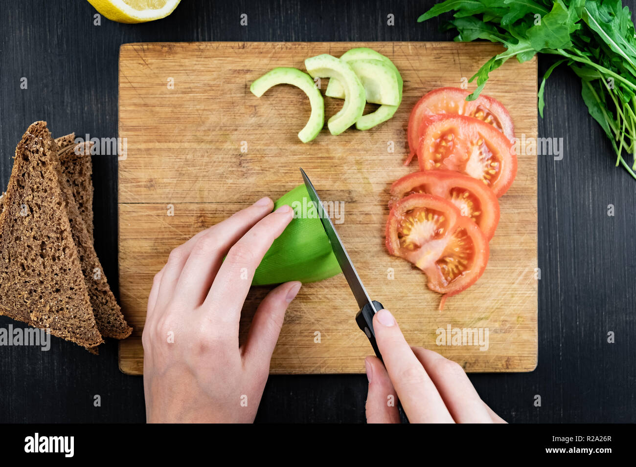 Fresh Healthy Avocado Cutting Board