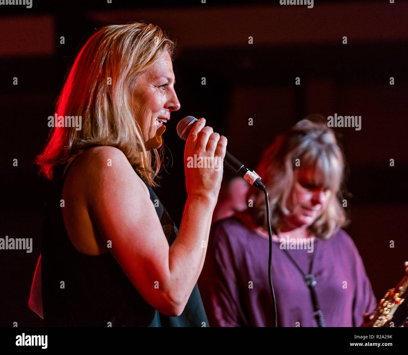 INGRID & CHRISTINE JENSEN INFINITUDE perform at the 61st Monterey Jazz Festival - MONTEREY, CALIFORNIA Stock Photo