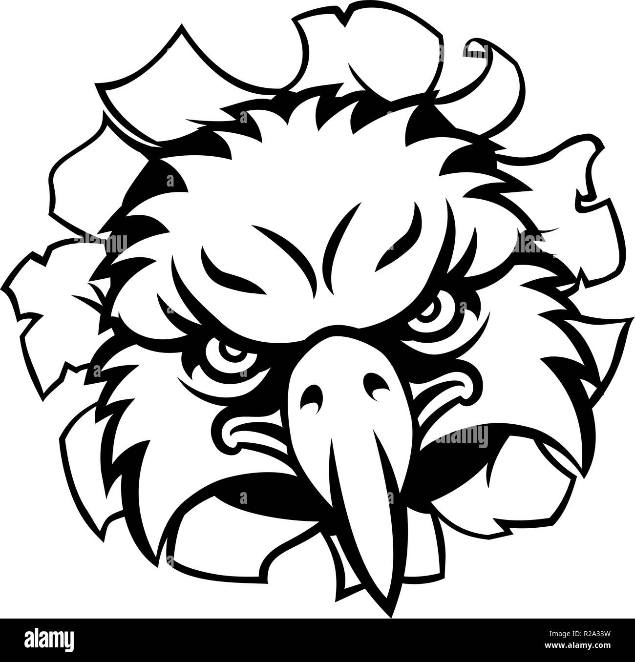 Cartoon eagle Black and White Stock Photos & Images - Alamy
