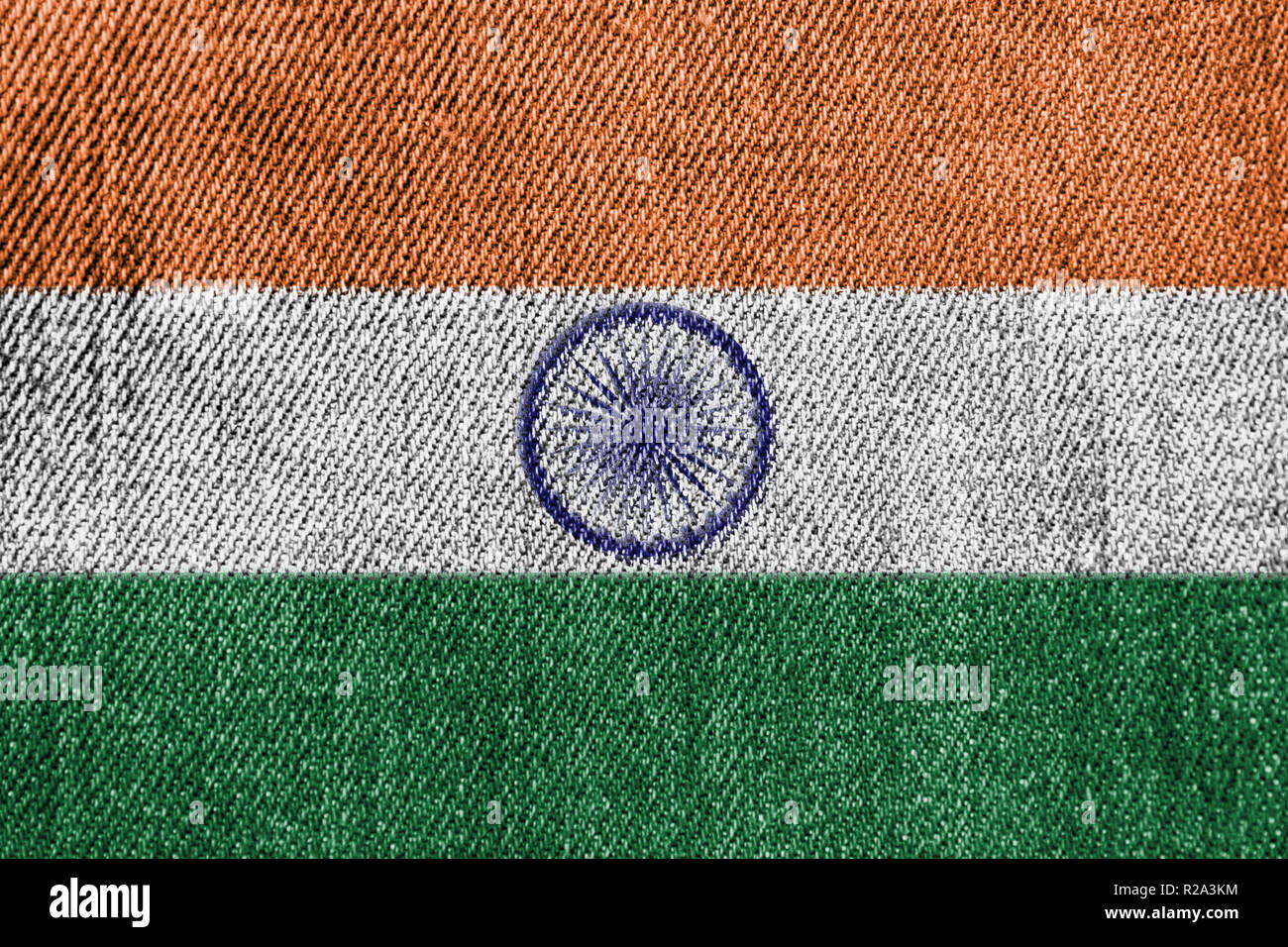 India Textile Industry Or Politics Concept: Indian Flag Denim Jeans  Background Texture Stock Photo - Alamy