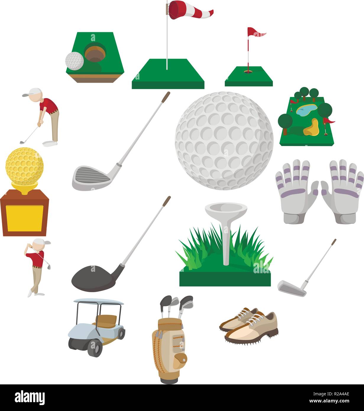 1,600+ Golf Clubs Cartoons Stock Illustrations, Royalty-Free