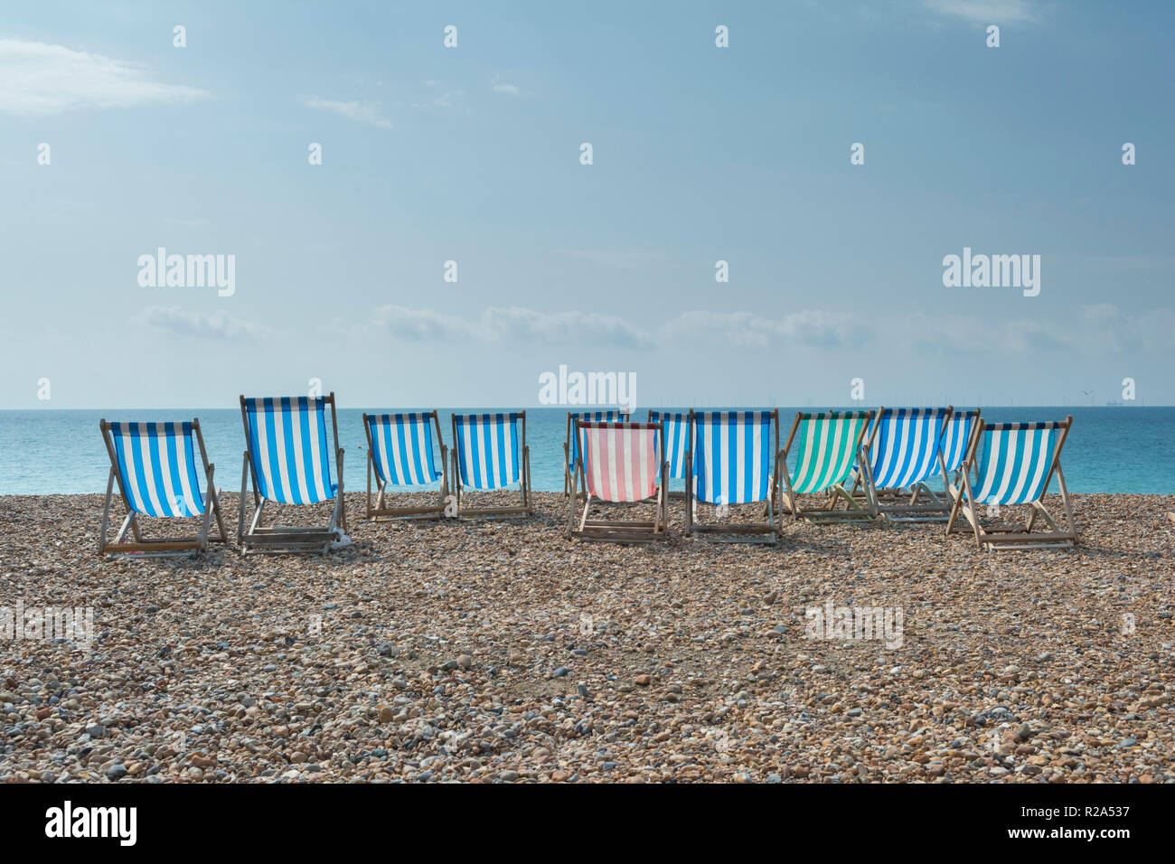 Deck chairs and brighton hi-res stock photography and images - Alamy