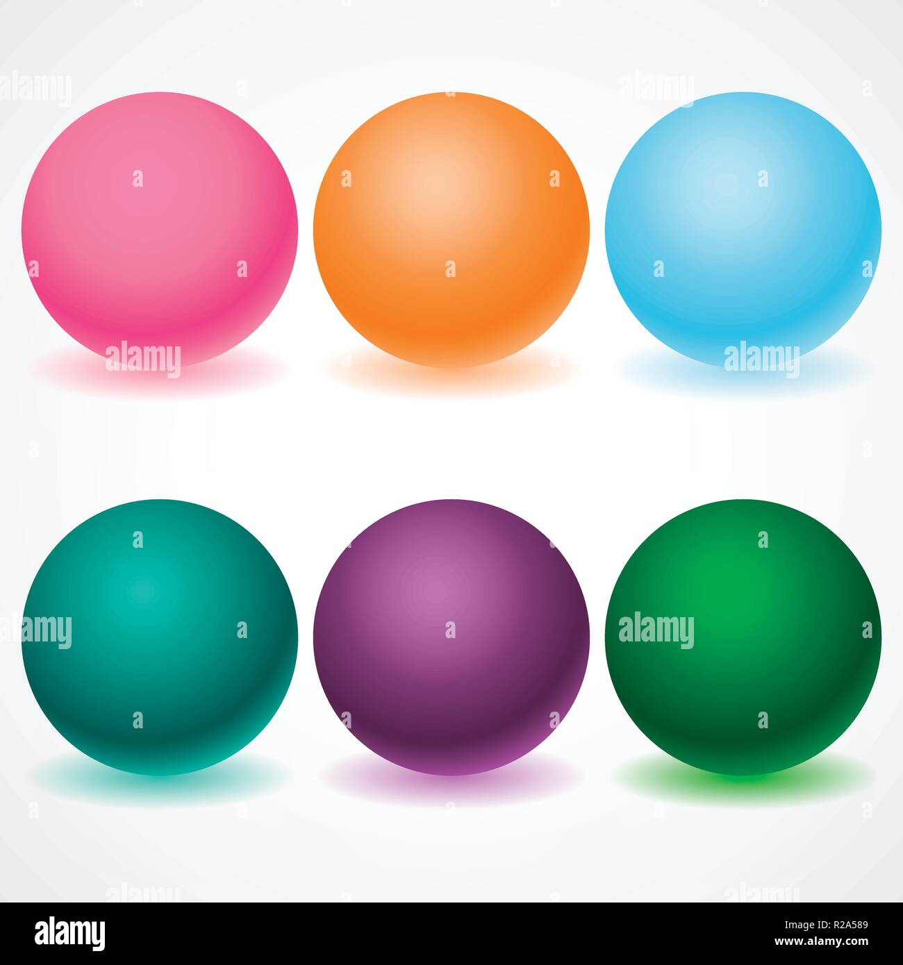 Set of multicolored spheres with shadows Stock Vector Image & Art - Alamy