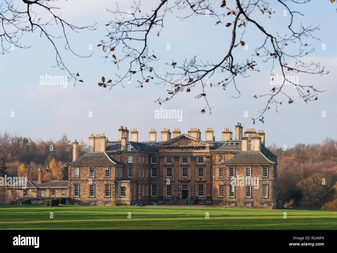 View of Dalkeith Palace stately home, in Dalkeith Country Park in