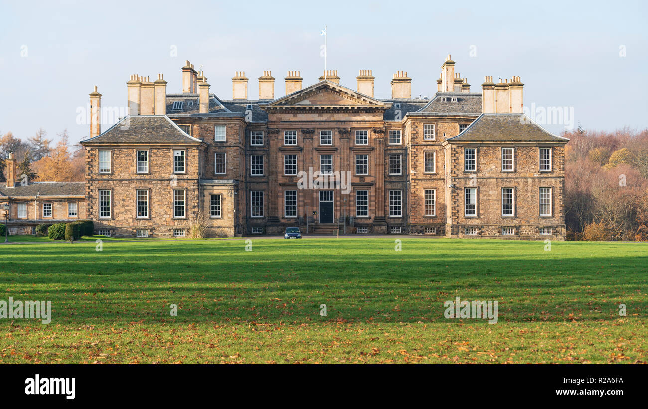 View of Dalkeith Palace stately home, in Dalkeith Country Park in