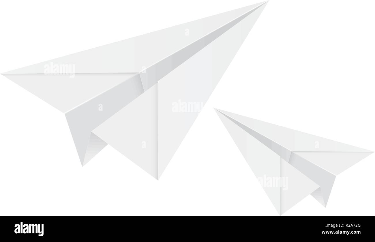 White paper airplanes Stock Vector