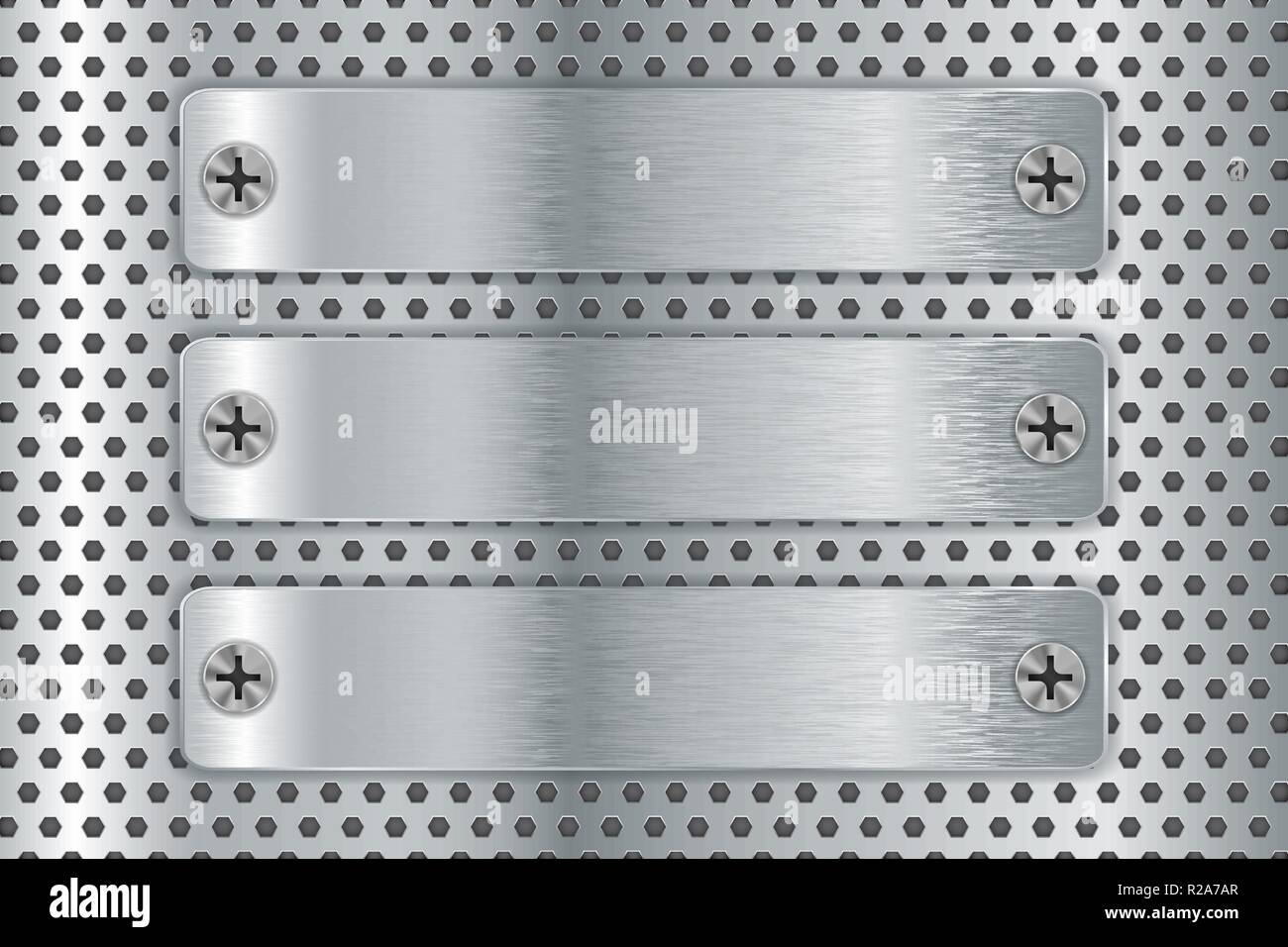 Metal perforated background with steel plates Stock Vector Image & Art ...