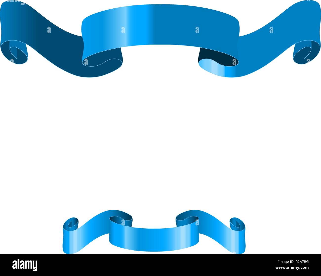 Blue ribbon scroll Stock Vector Image & Art - Alamy