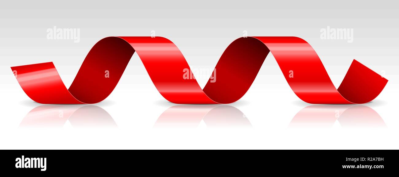 Red ribbon streamer Stock Vector Image & Art Alamy
