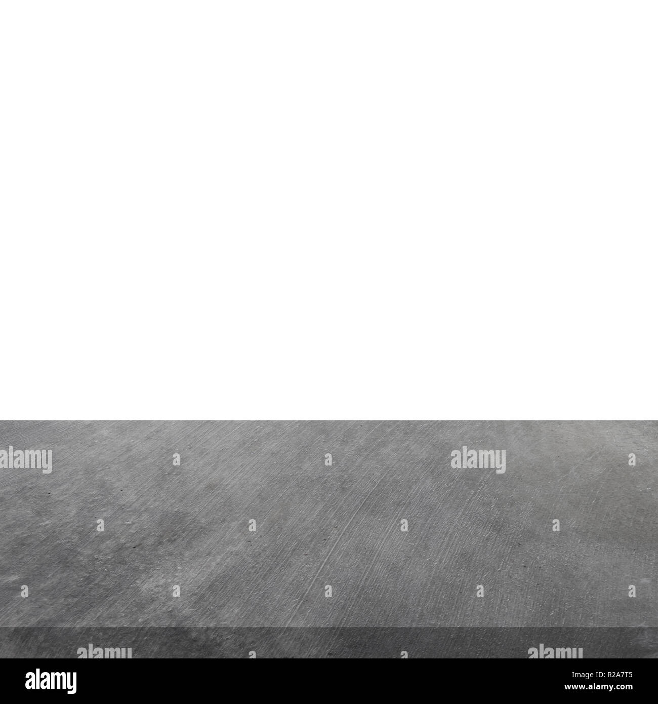 Empty concrete table on isolated white and background. Stock Photo