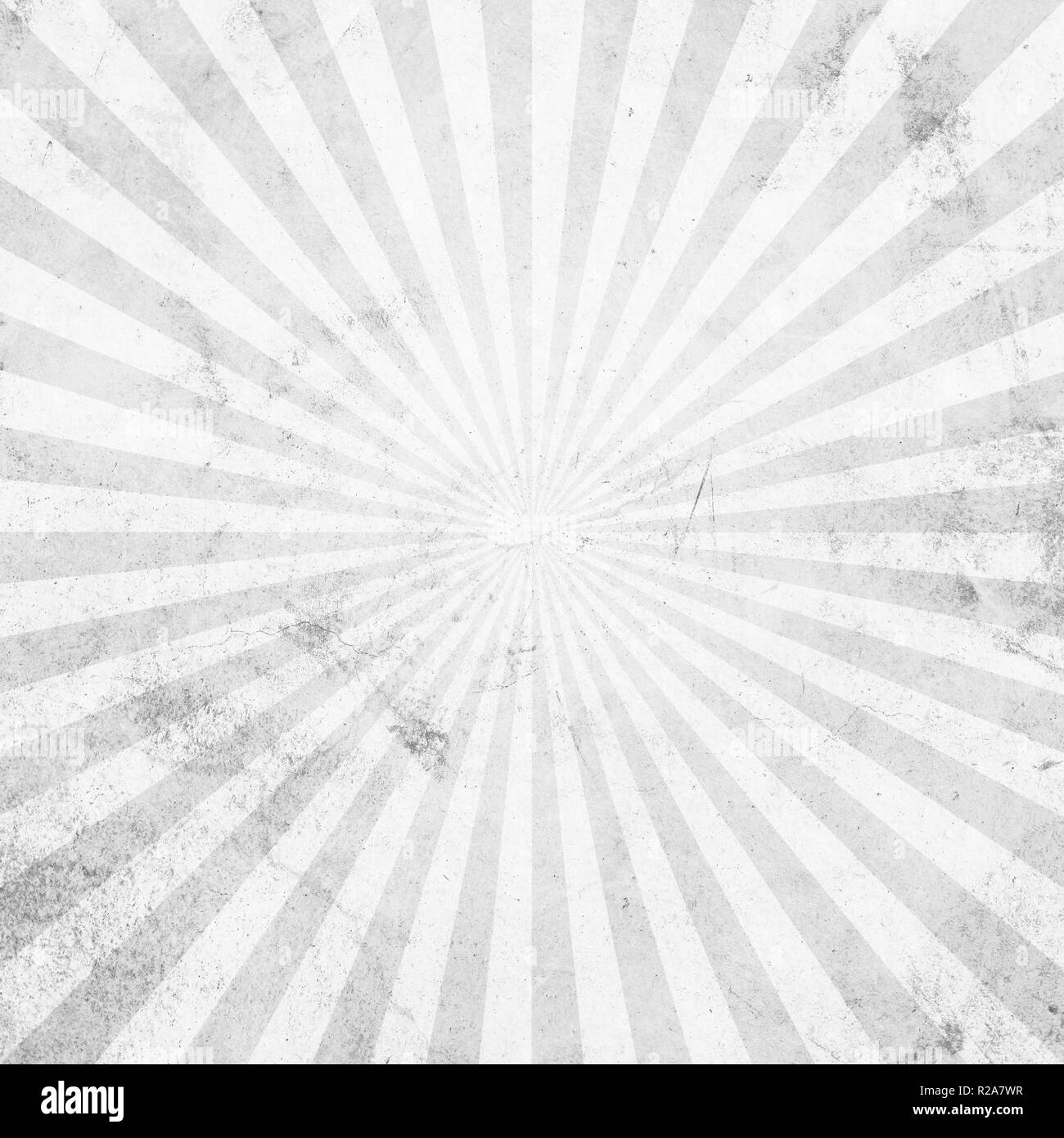 White and gray sunburst vintage and pattern background with space. Stock Photo