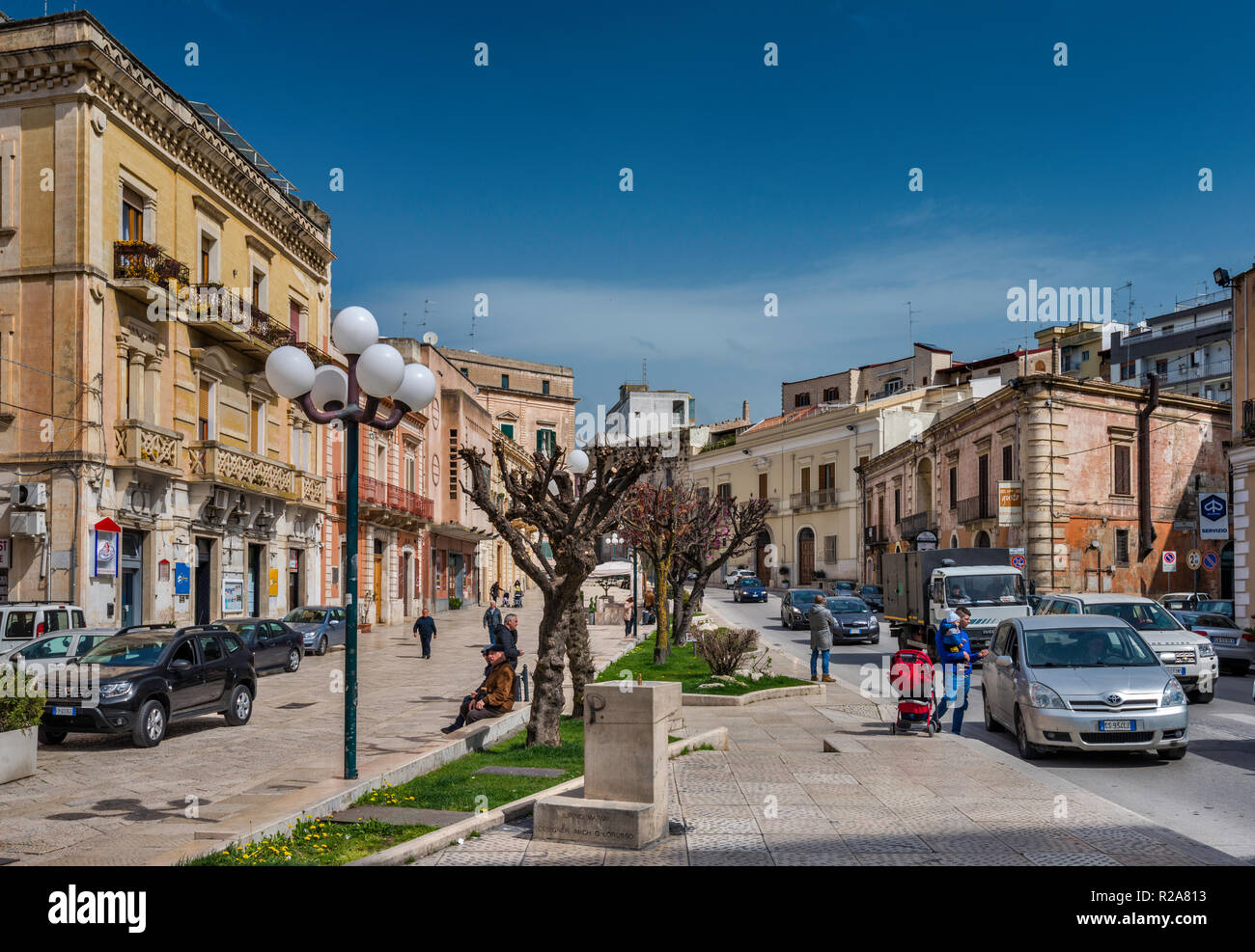 Piazza Arcangelo Scacchi in Gravina in Puglia, Apulia, Italy Stock Photo
