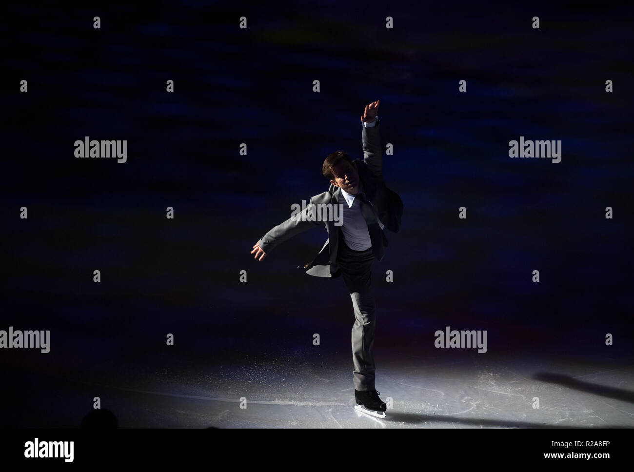Canadian figure skater Jeffrey Buttle, seen performing on ice during ...