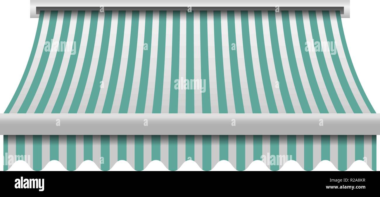 Download Green White Awning Mockup Realistic Illustration Of Green White Awning Vector Mockup For Web Design Isolated On White Background Stock Vector Image Art Alamy