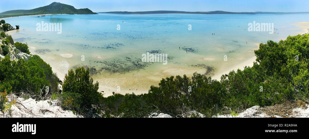 A panoramic picture of Langebaan Lagoon in the West Coast National Park ...