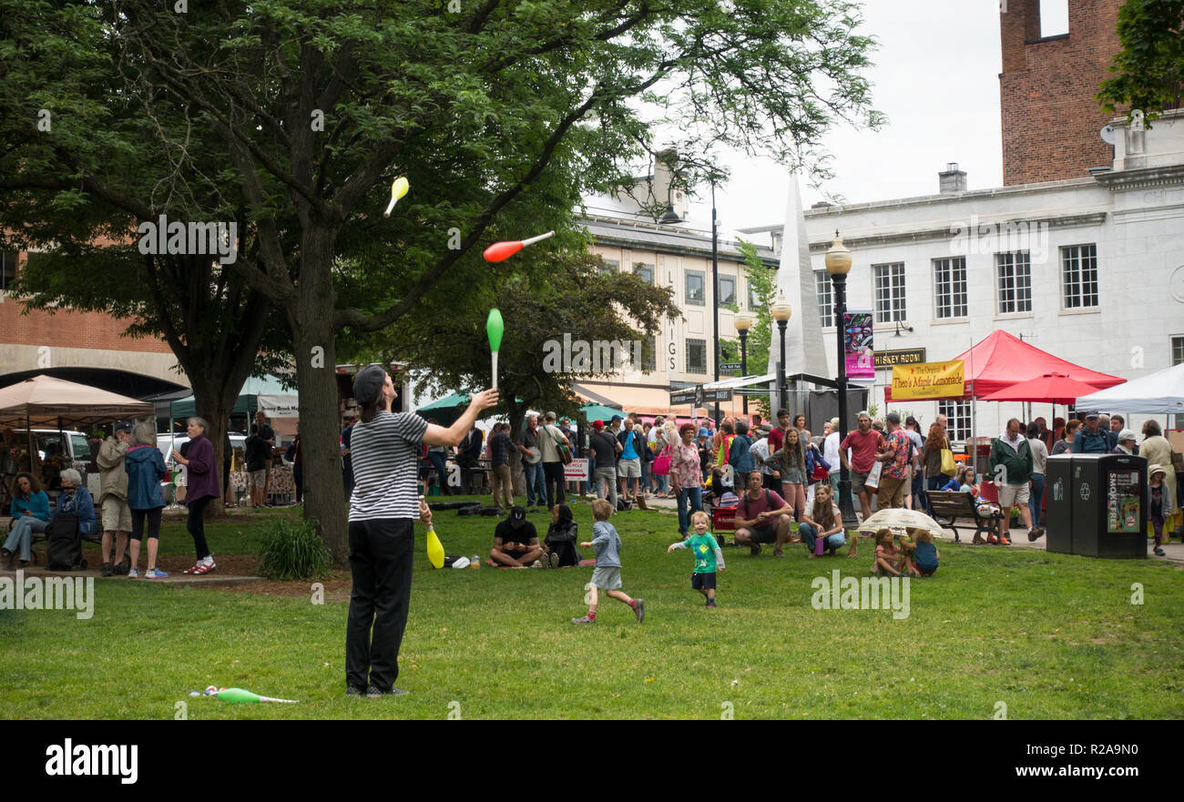 farmers market Burlington Vermont Stock Photo Alamy