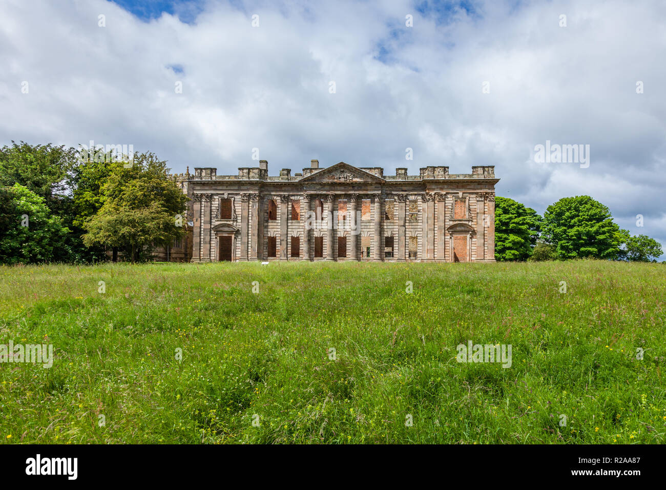 Sutton Scarsdale Hall, a Grade I listed ruined stately home in