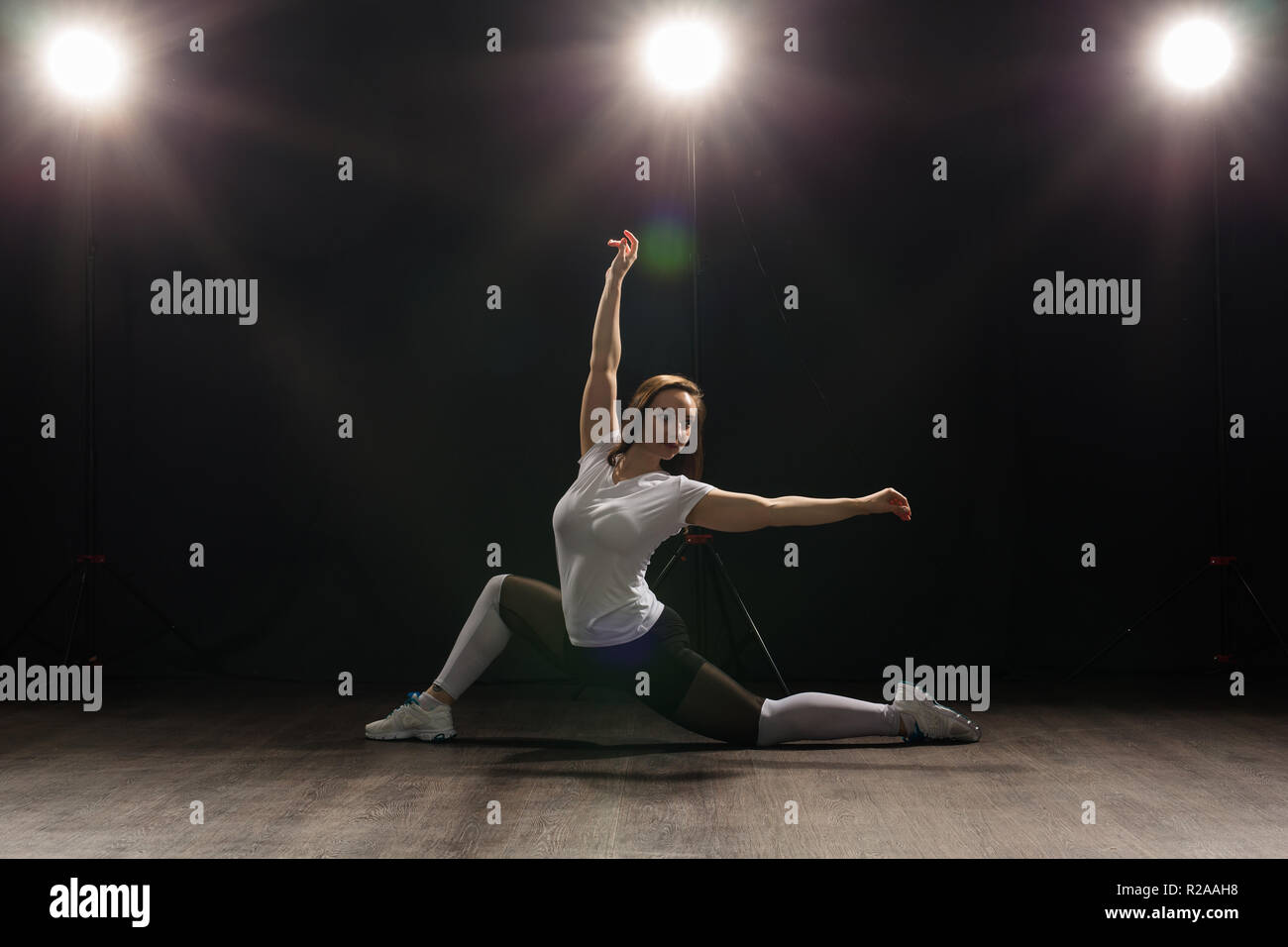 Dance, hiphop, jazz funk and people concept flexible young woman